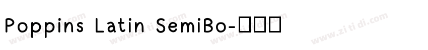 Poppins Latin SemiBo字体转换